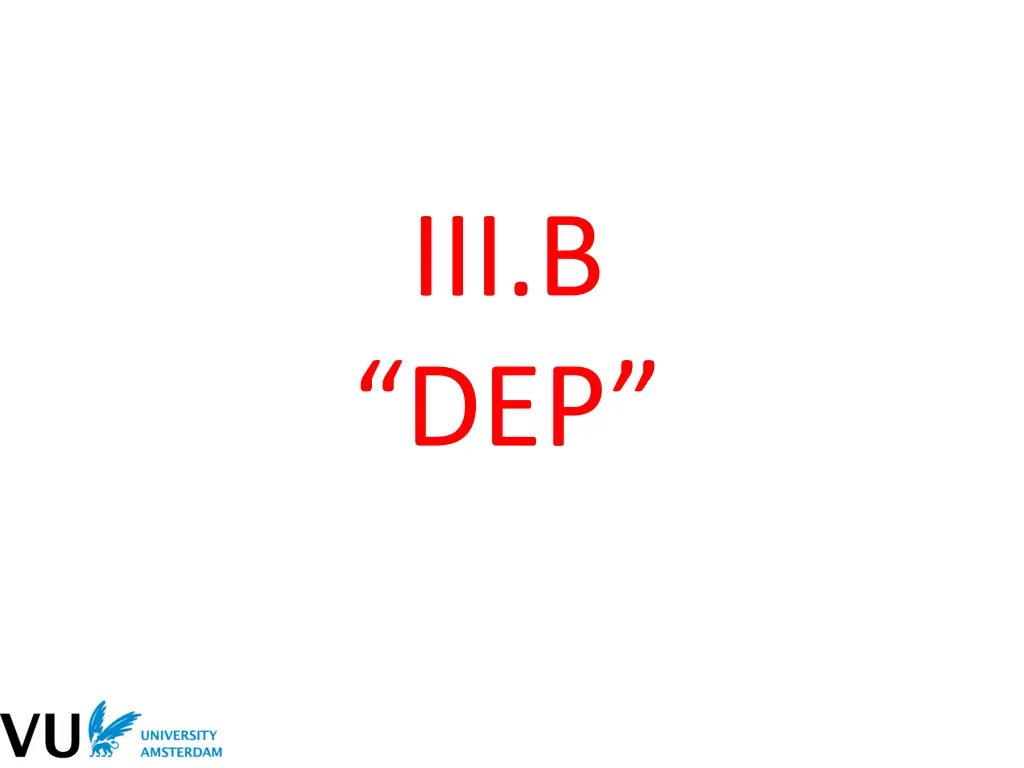 iii b dep