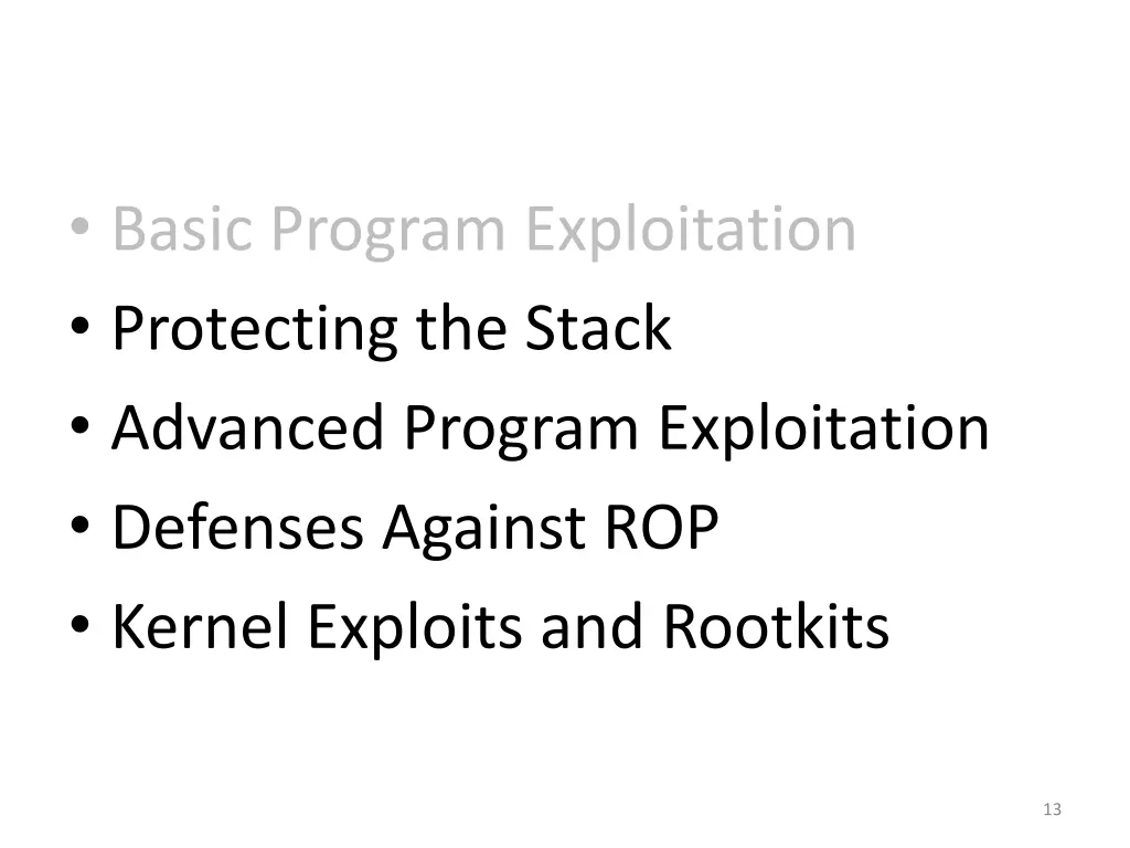 basic program exploitation protecting the stack 1