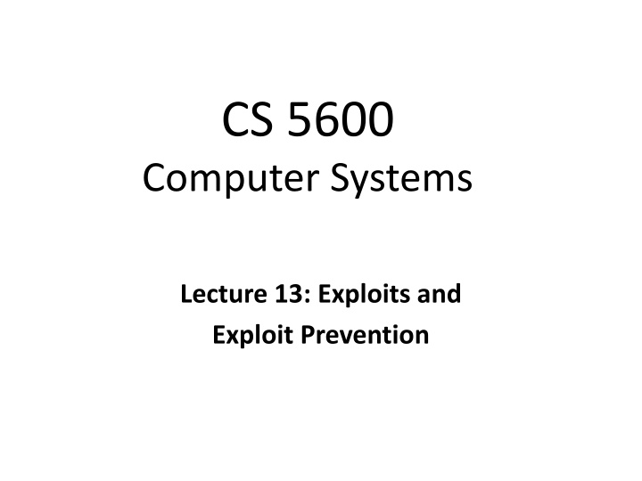 cs 5600 computer systems