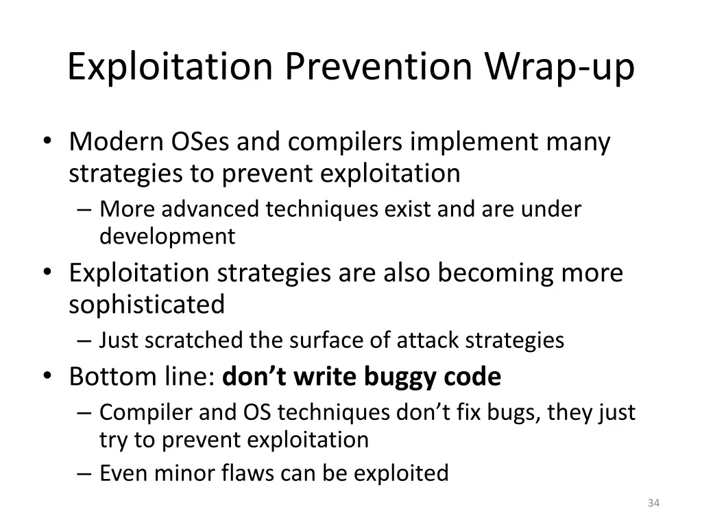 exploitation prevention wrap up