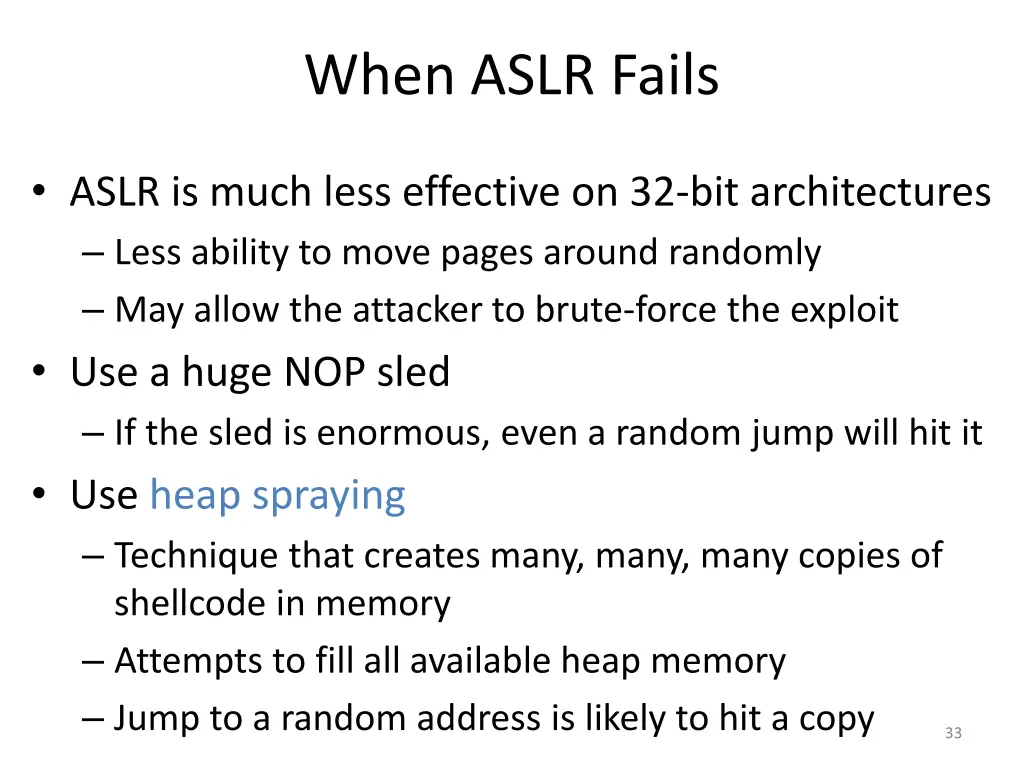 when aslr fails