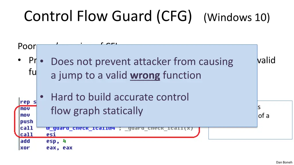 control flow guard cfg windows 10 1