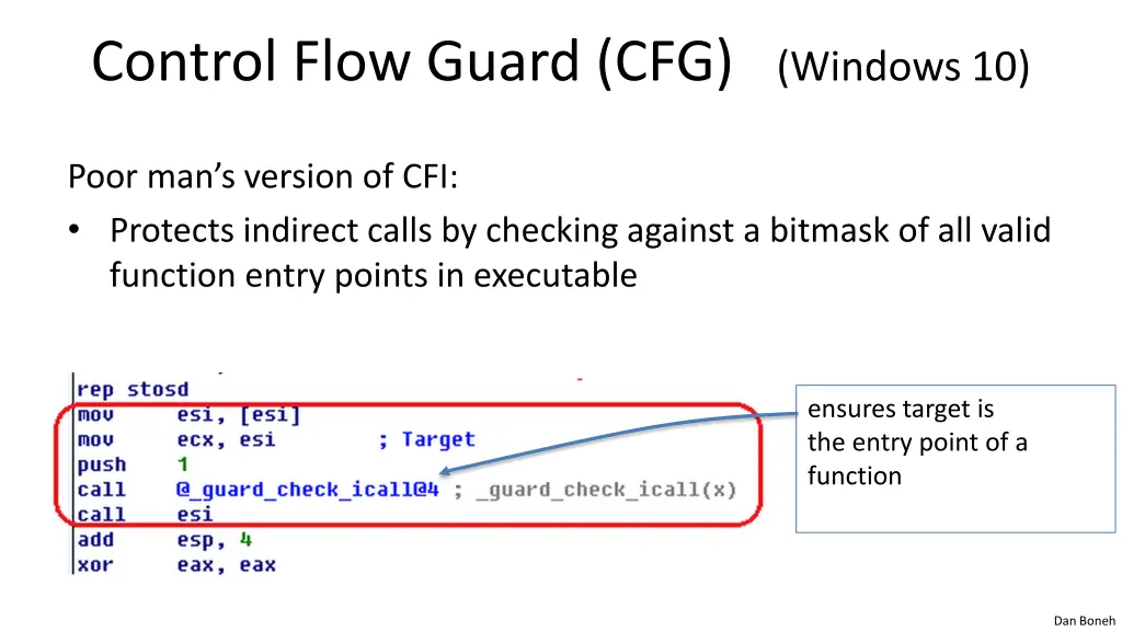 control flow guard cfg windows 10