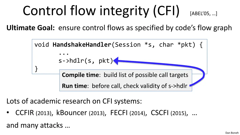 control flow integrity cfi abel 05