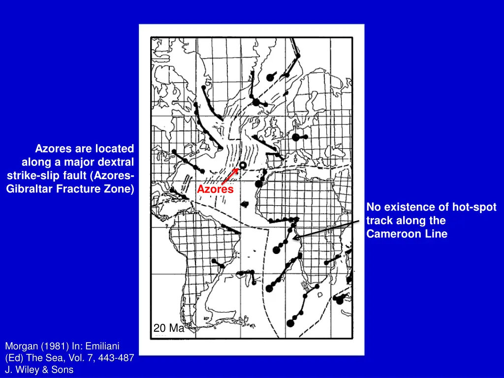 azores are located along a major dextral strike