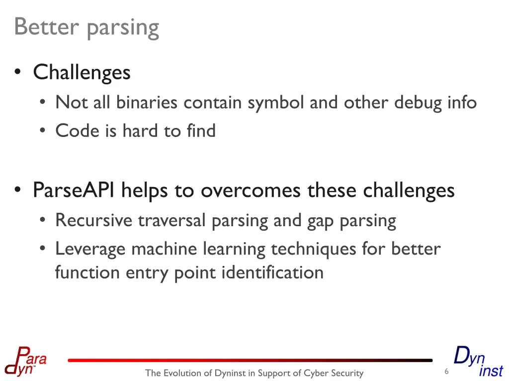 better parsing