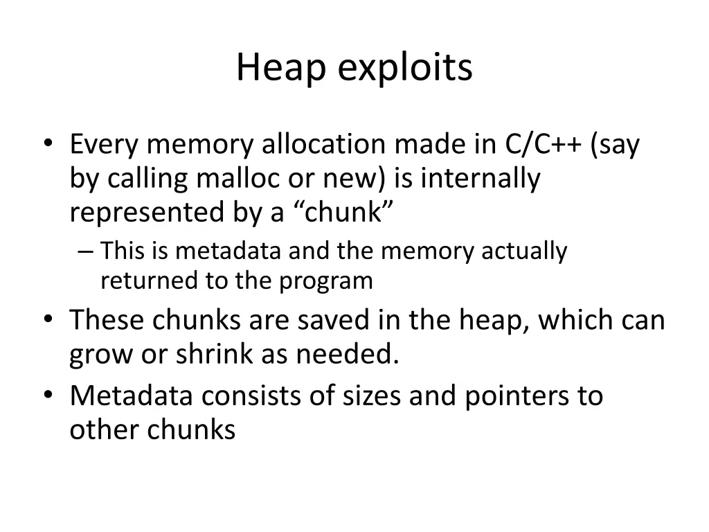 heap exploits