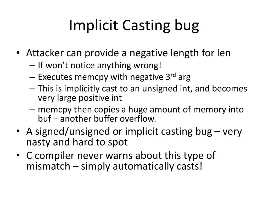 implicit casting bug