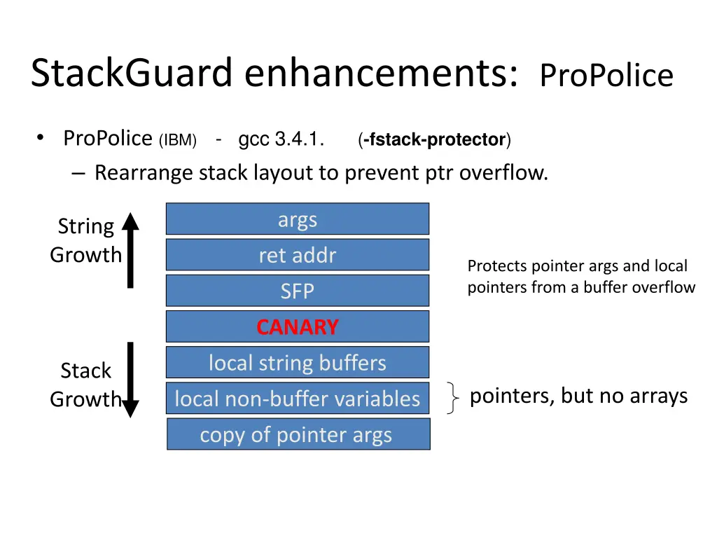 stackguard enhancements propolice