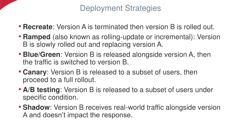 deployment strategies