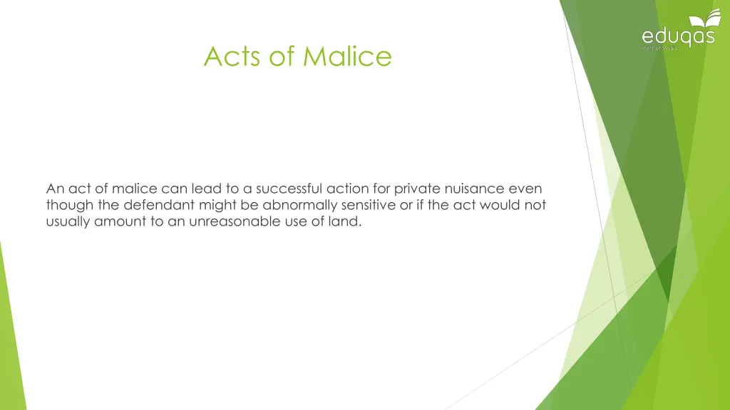 acts of malice