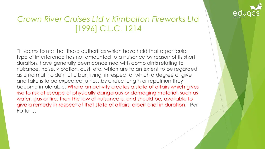 crown river cruises ltd v kimbolton fireworks