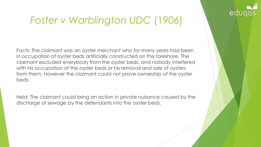 foster v warblington udc 1906