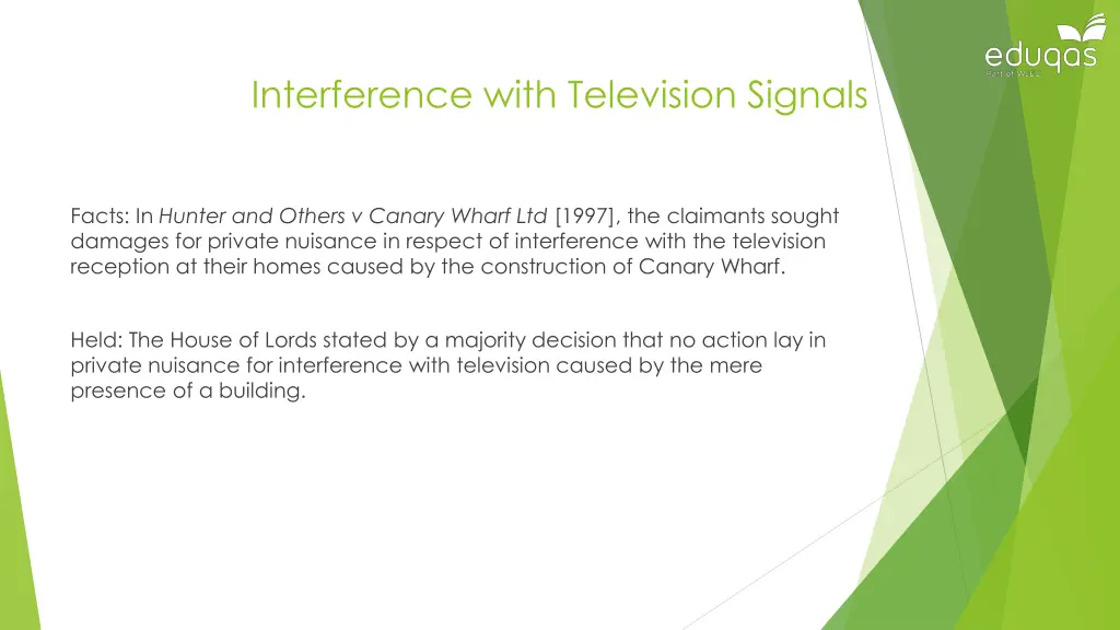 interference with television signals