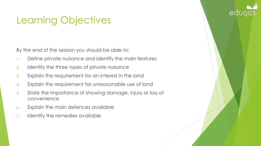 learning objectives