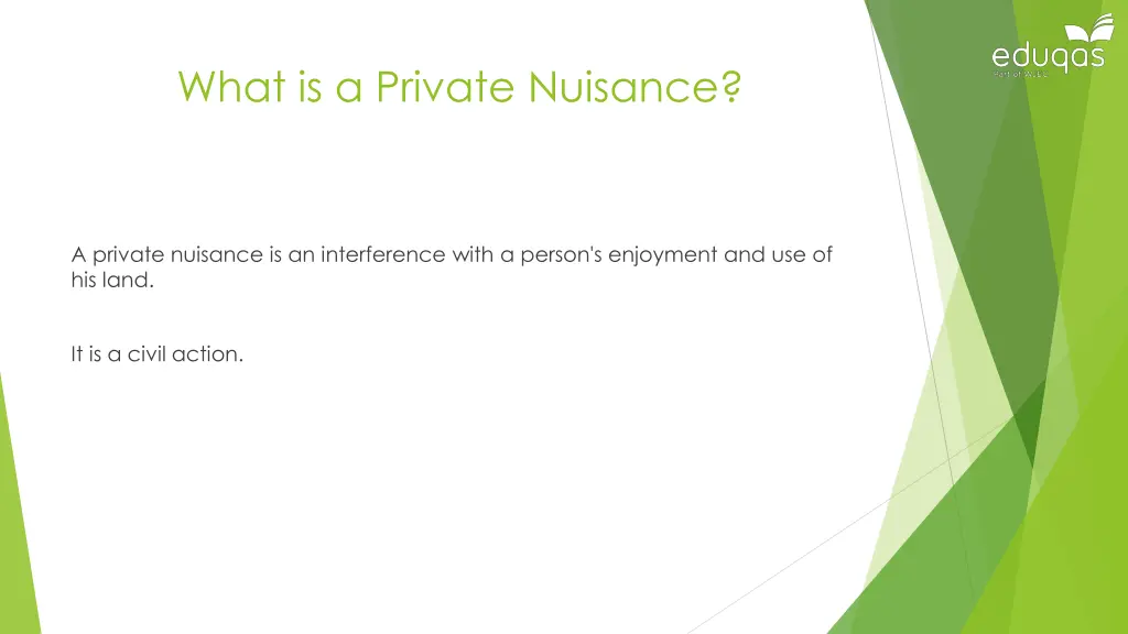 what is a private nuisance