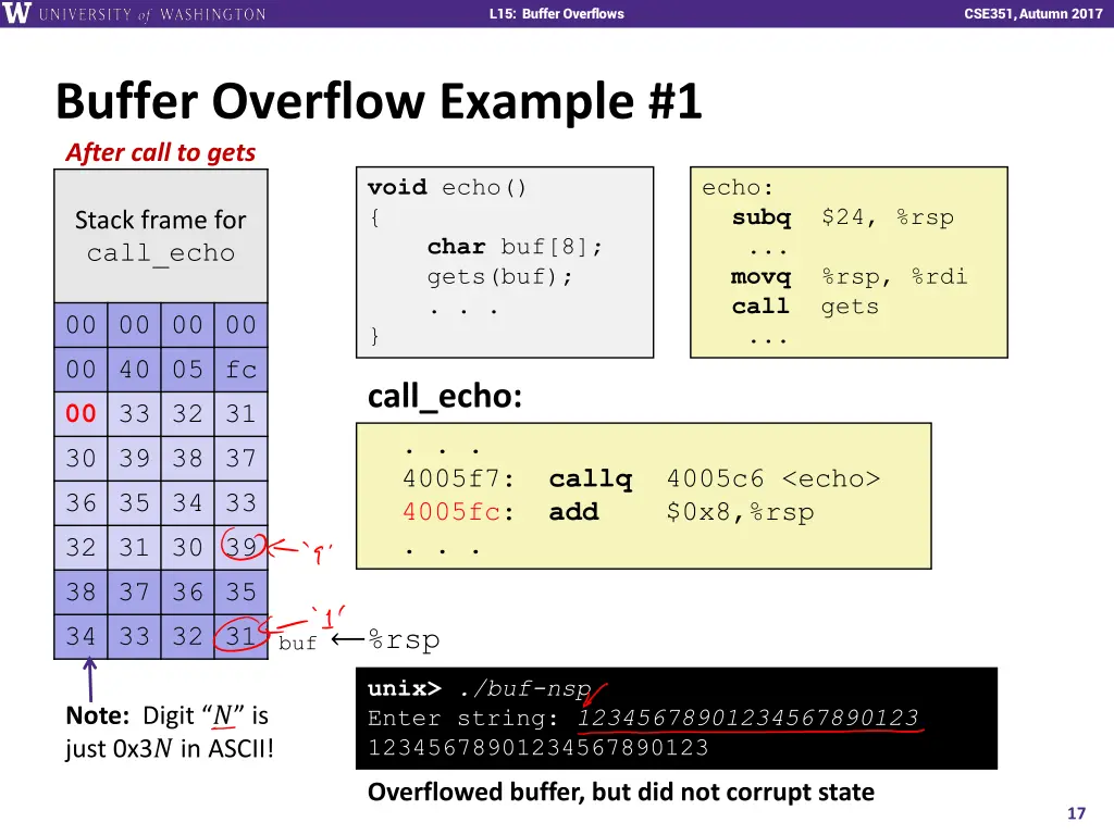 l15 buffer overflows 16