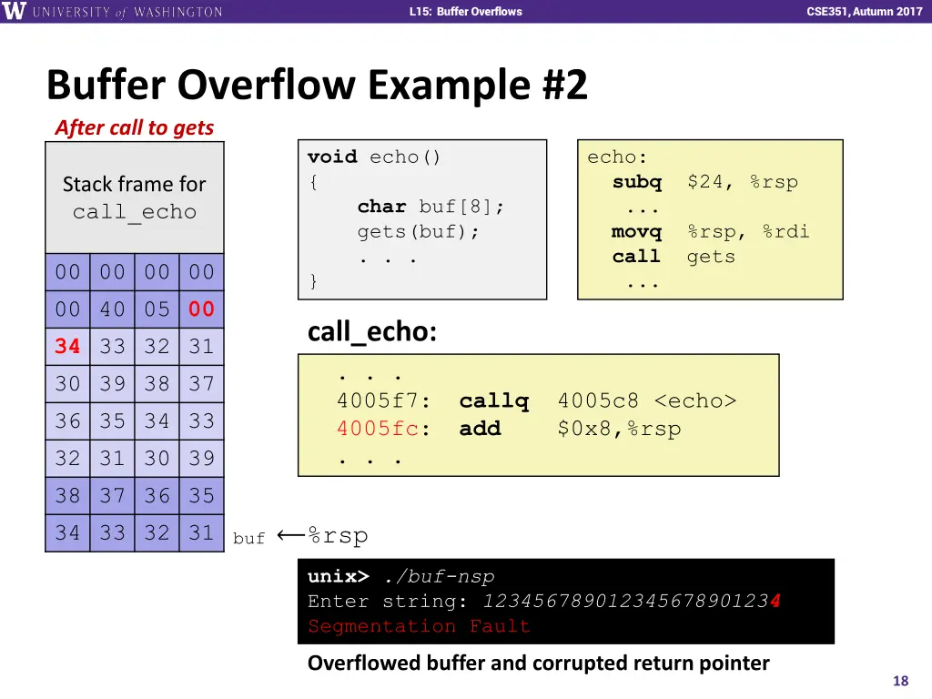 l15 buffer overflows 17