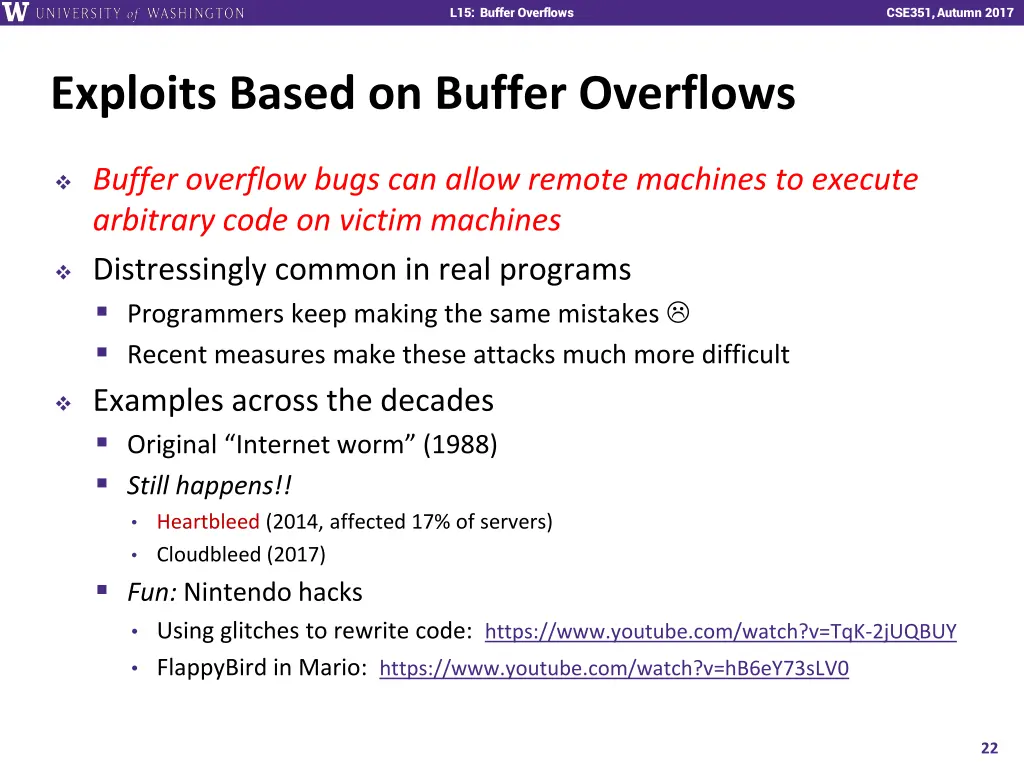 l15 buffer overflows 21