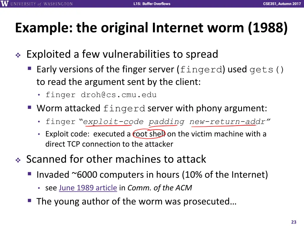 l15 buffer overflows 22