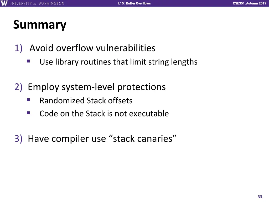 l15 buffer overflows 32