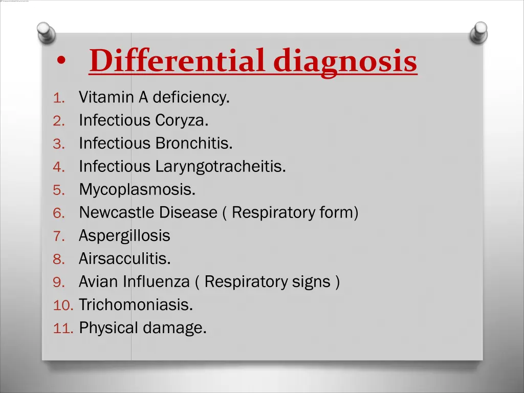 differential diagnosis