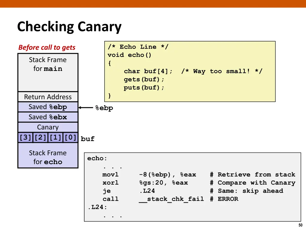 checking canary