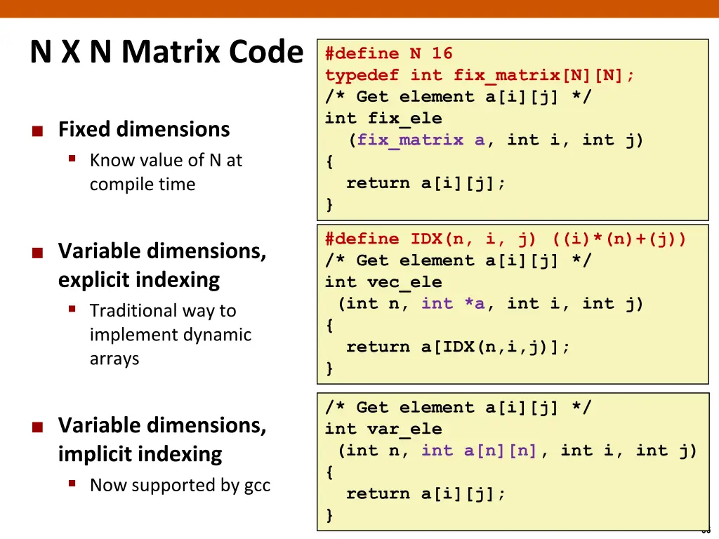 n x n matrix code