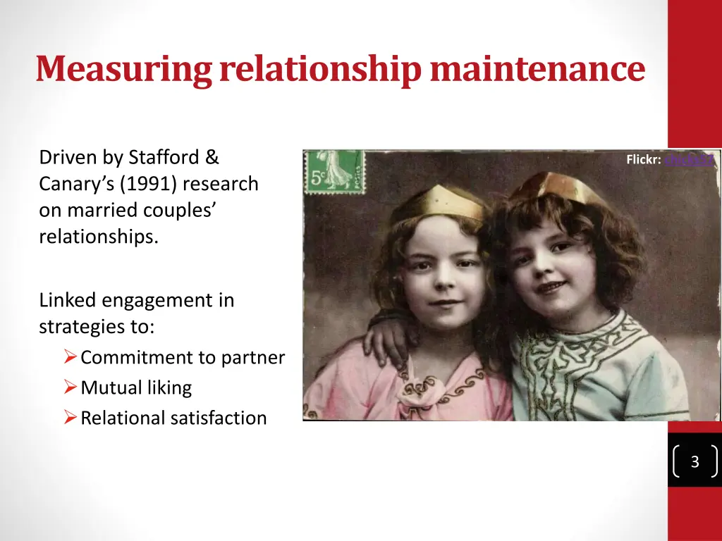 measuring relationship maintenance