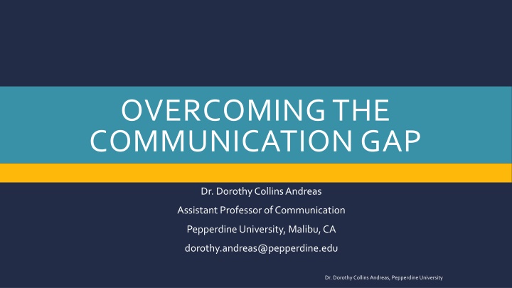 overcoming the communication gap