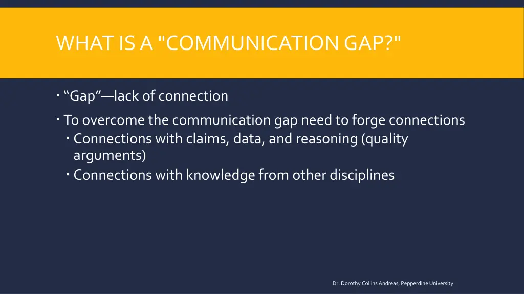 what is a communication gap