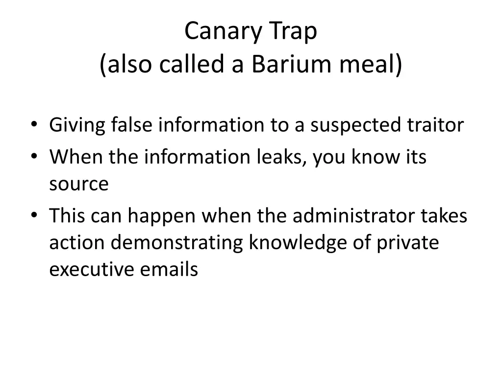 canary trap