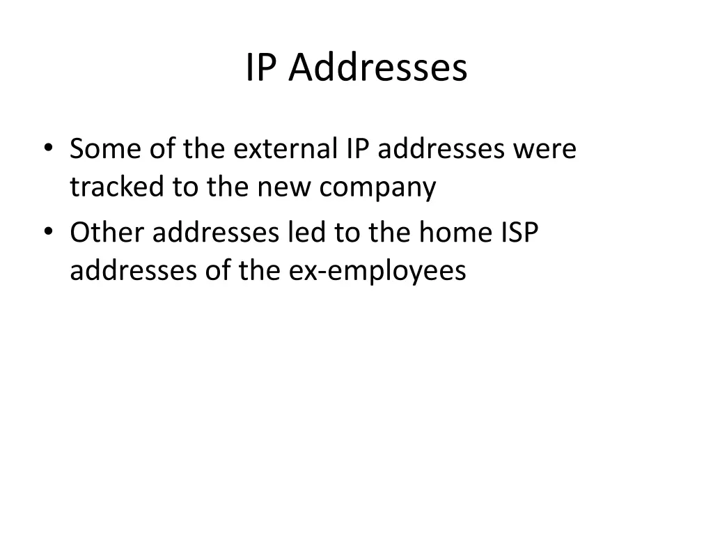 ip addresses