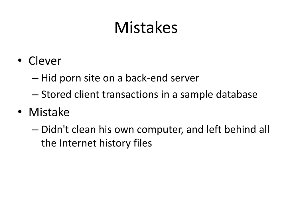 mistakes