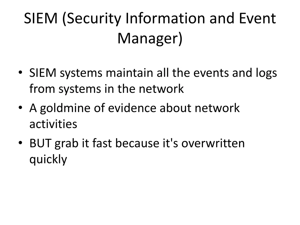 siem security information and event manager