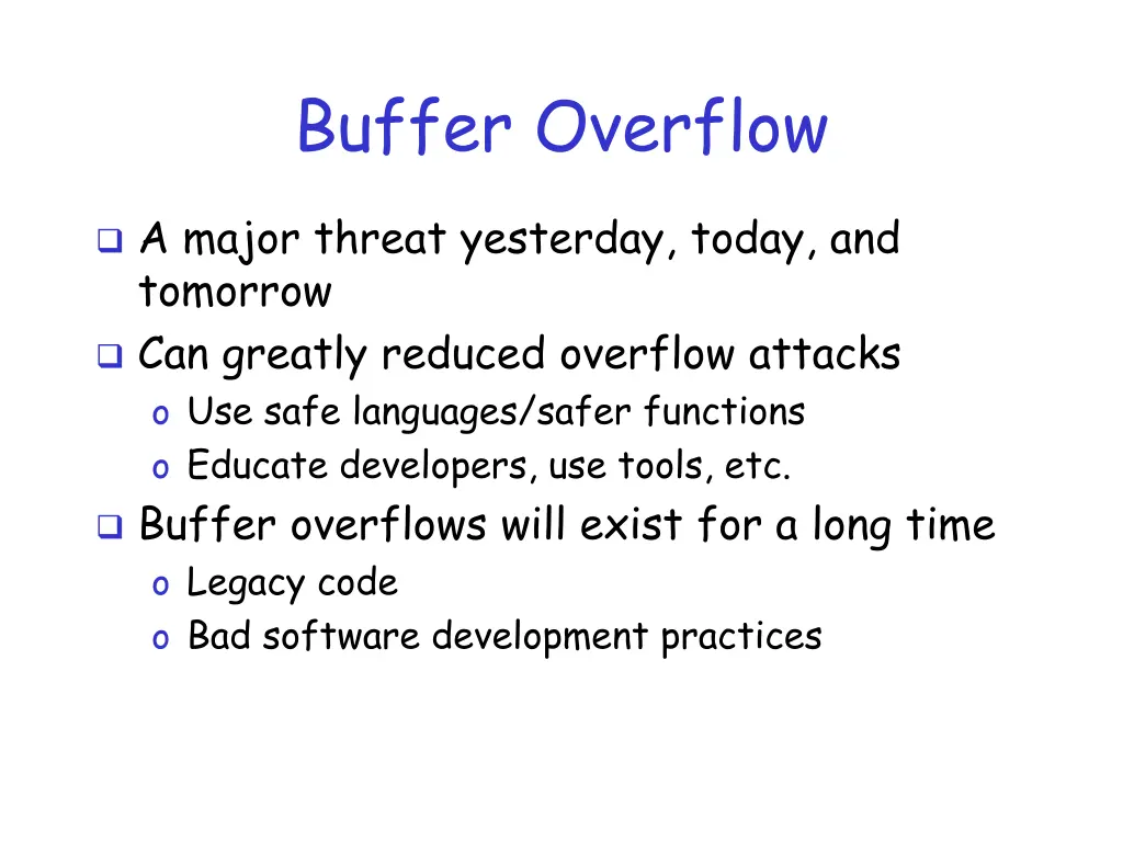 buffer overflow