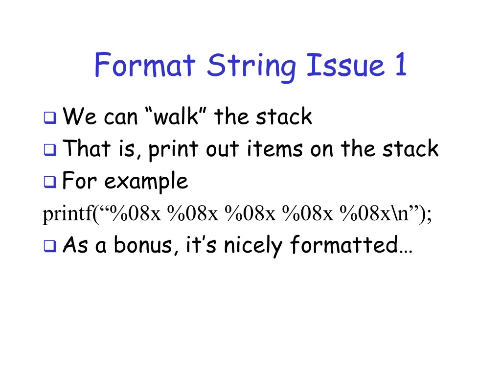 format string issue 1