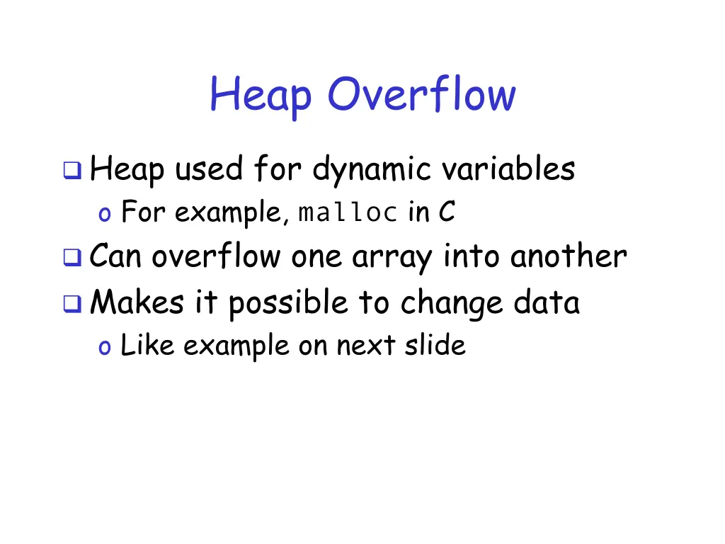 heap overflow