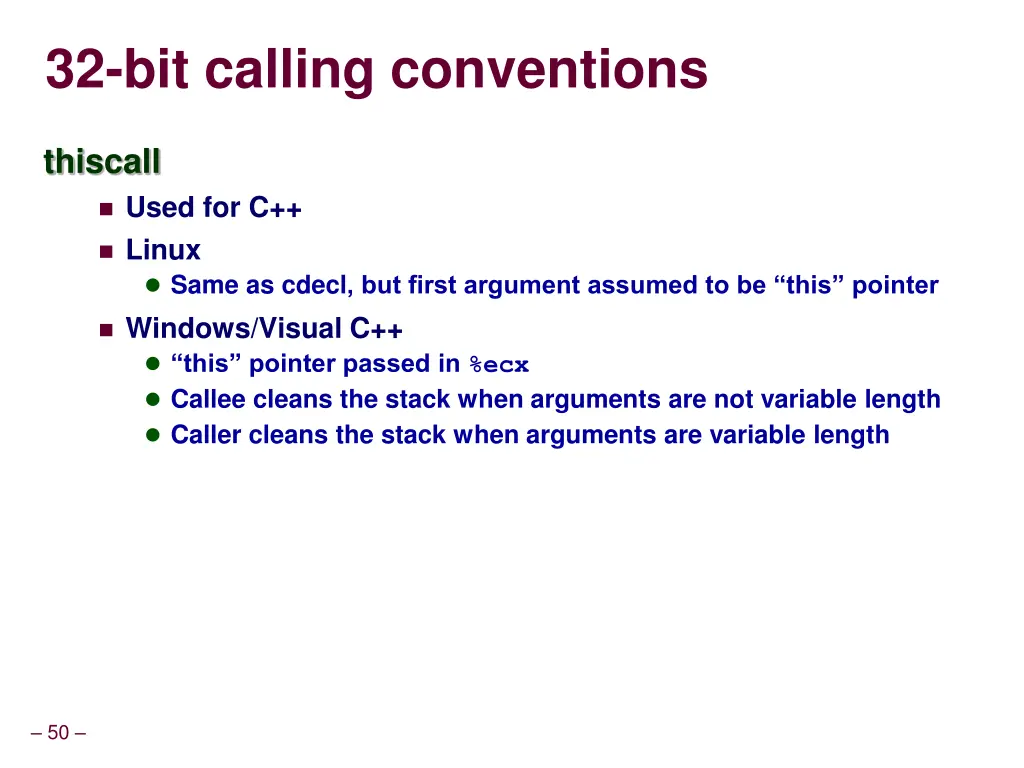 32 bit calling conventions 1