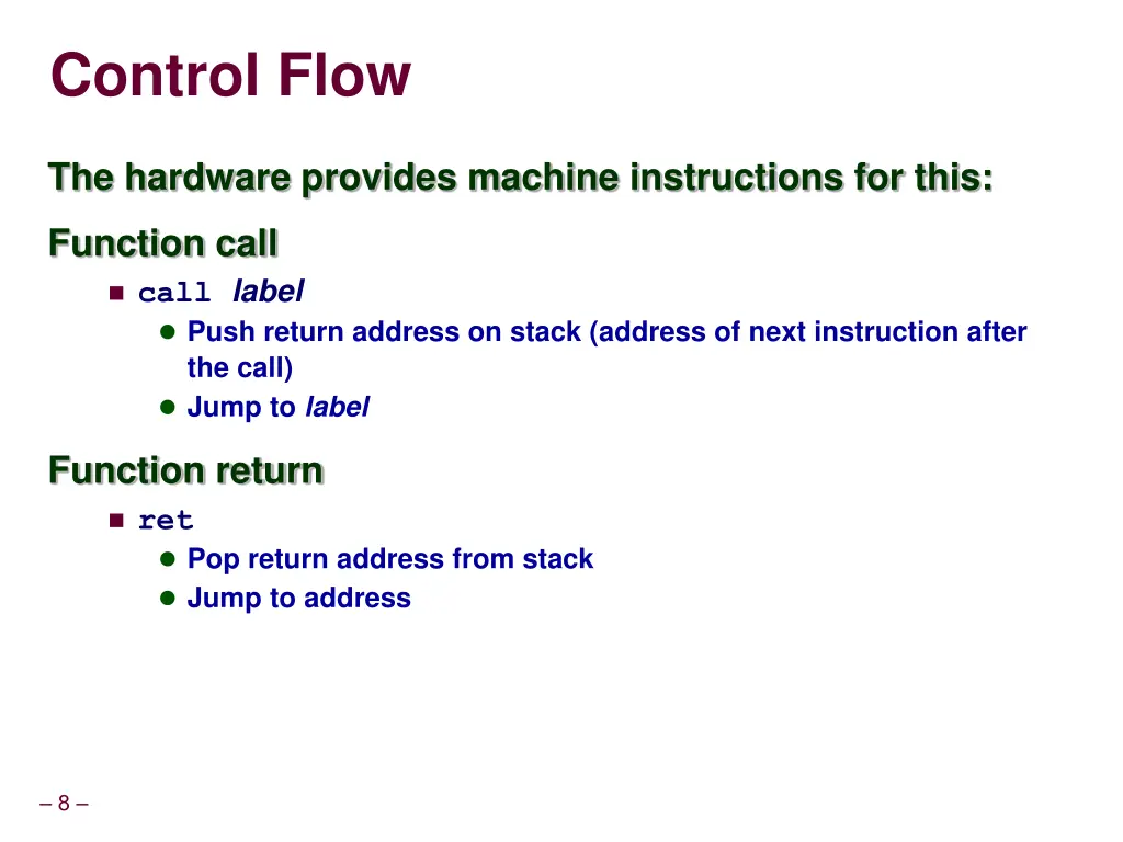 control flow