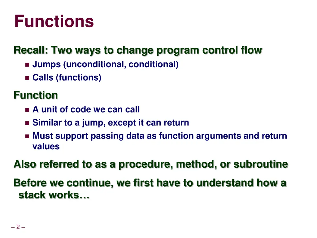 functions