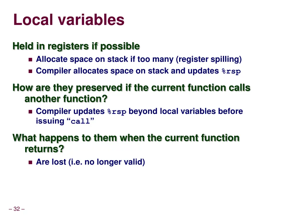 local variables