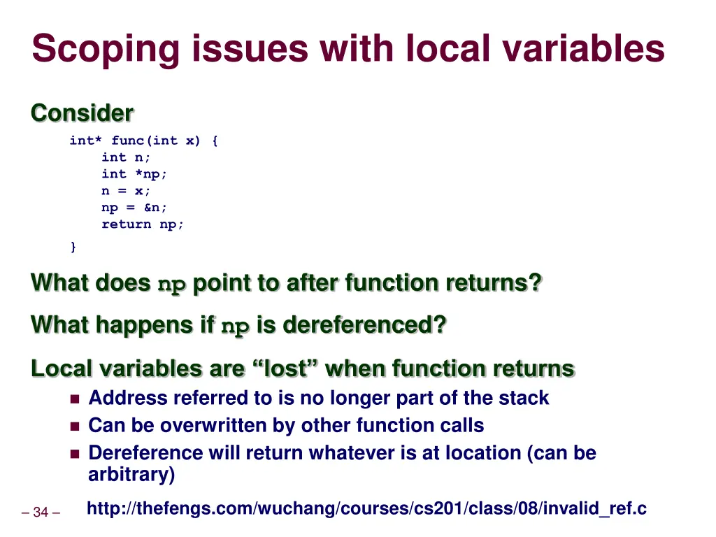 scoping issues with local variables