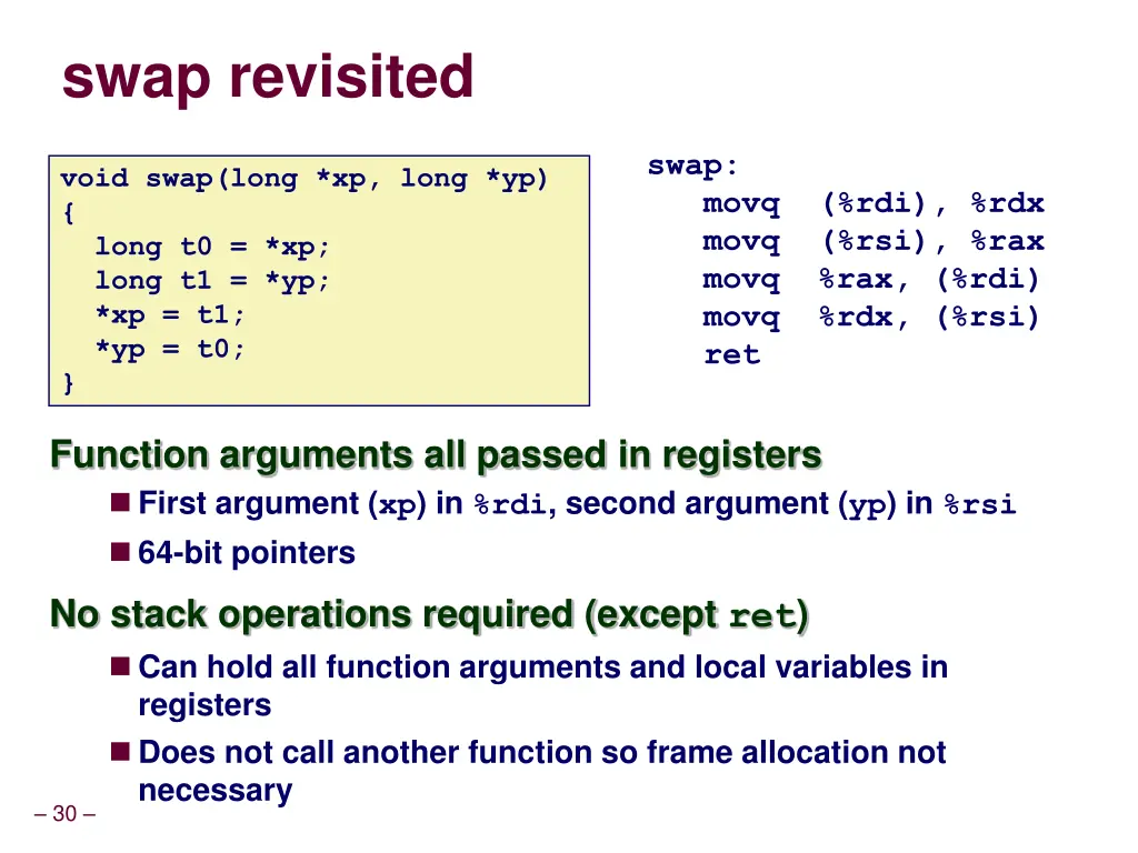 swap revisited