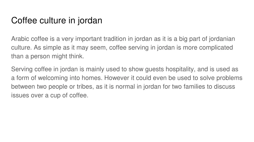 coffee culture in jordan