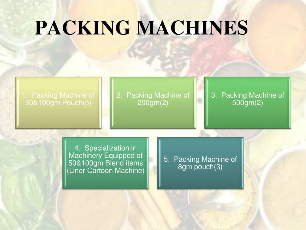 packing machines