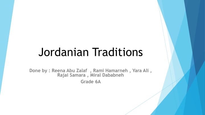 jordanian traditions