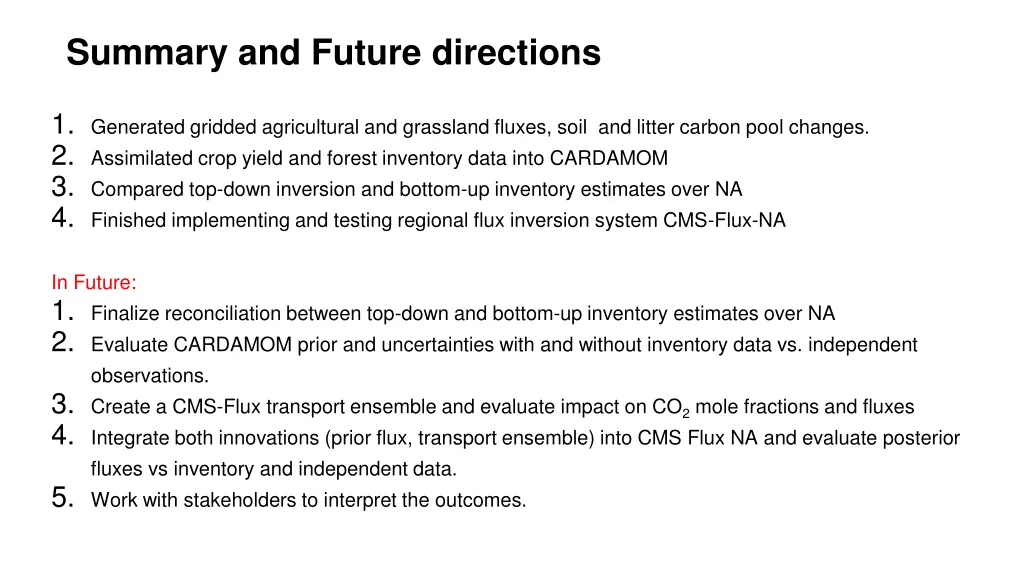 summary and future directions