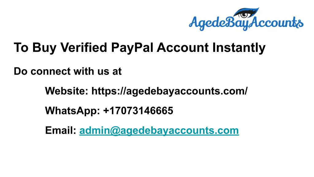 to buy verified paypal account instantly