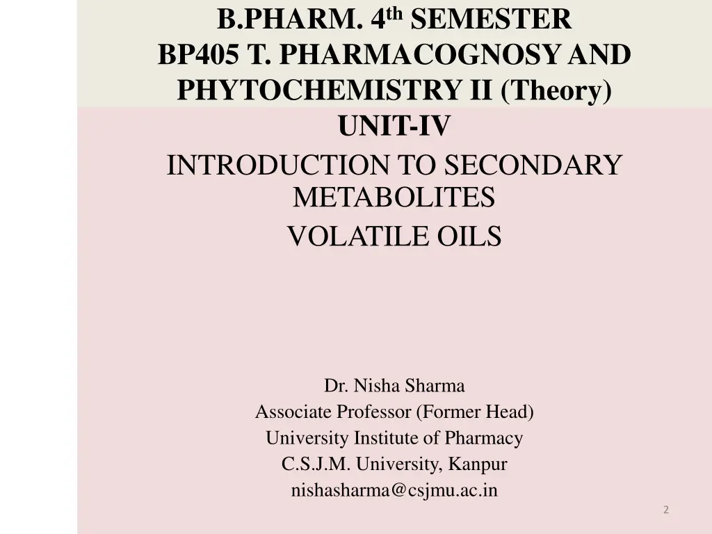 b pharm 4 th semester bp405 t pharmacognosy